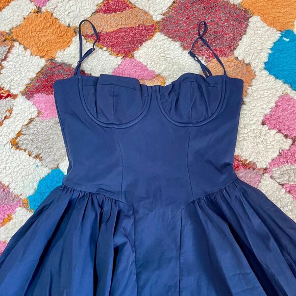 House of CB Samaria French Navy Corset Sundress - Picture 5 of 8